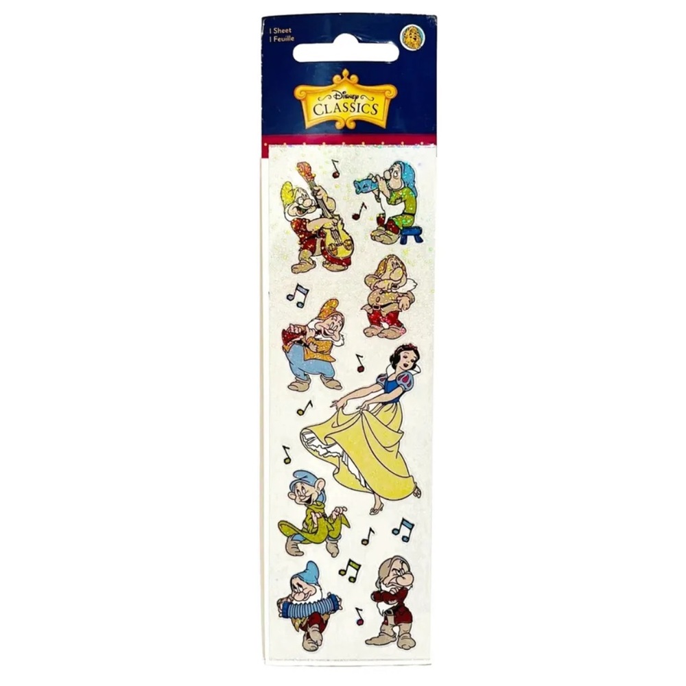 Sandylion Disney Snow White and Seven Dwarfs Stickers Pack Sparkly Holographic